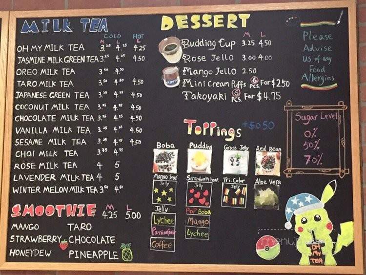 OH MY TEA - Quincy, MA menu_pic