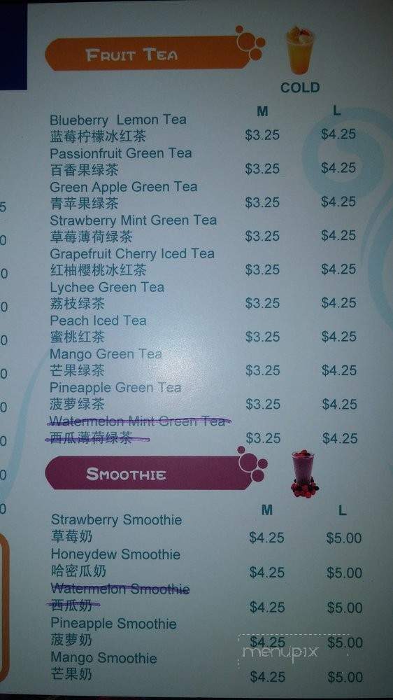 OH MY TEA - Quincy, MA menu_pic