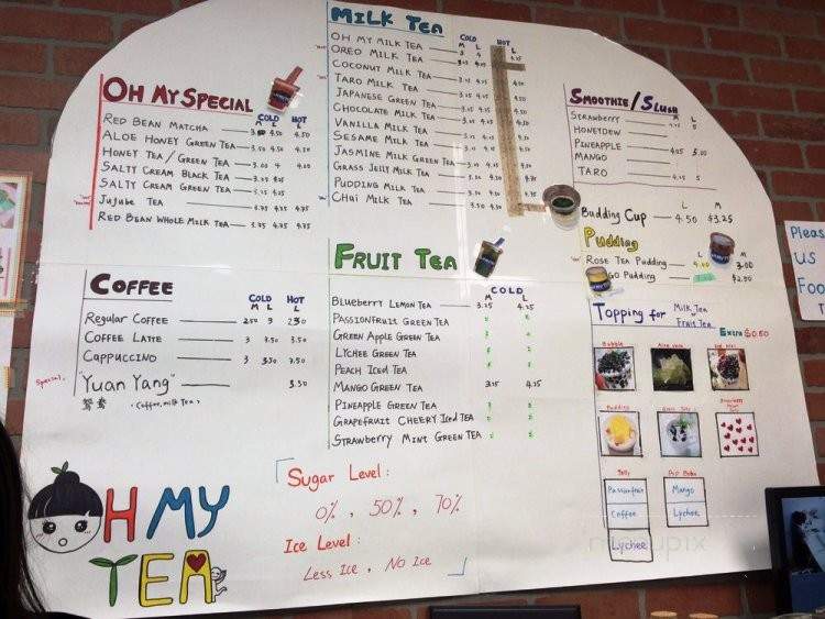 OH MY TEA - Quincy, MA menu_pic