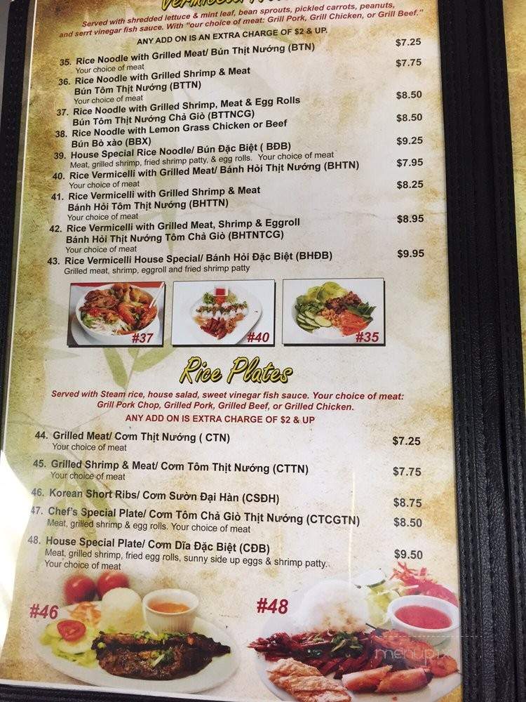 Pho Cali - Reno, NV menu_pic