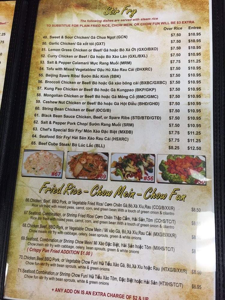 Pho Cali - Reno, NV menu_pic