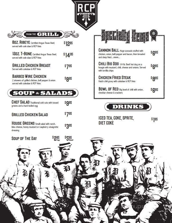 Rusty Cannon Pub - Austin, TX menu_pic