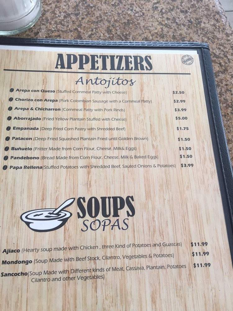Sabores Colombianos - San Diego, CA menu_pic