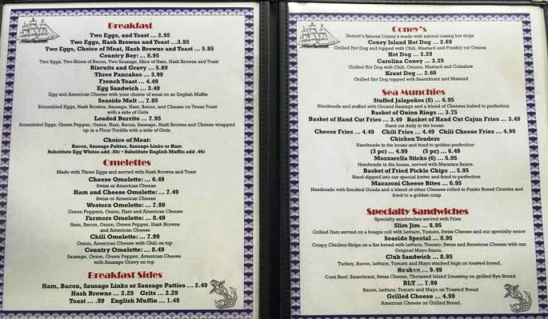 Seaside Coney Island - Swansboro, NC menu_pic