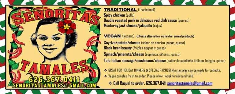 Senorita's Tamales - Los Angeles, CA menu_pic