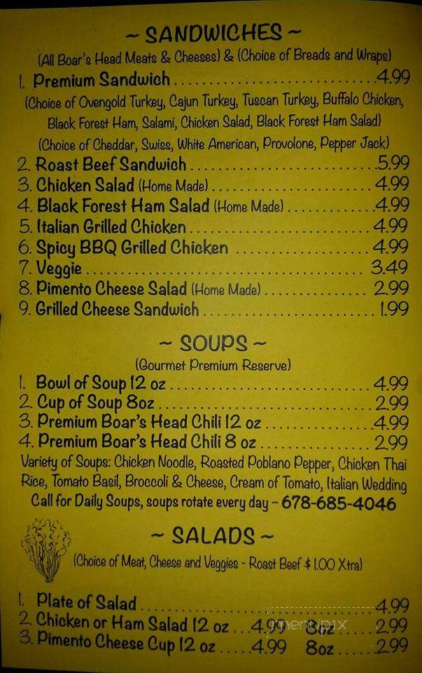 Soli's Soups, Salads, & Sandwiches - Rockmart, GA menu_pic