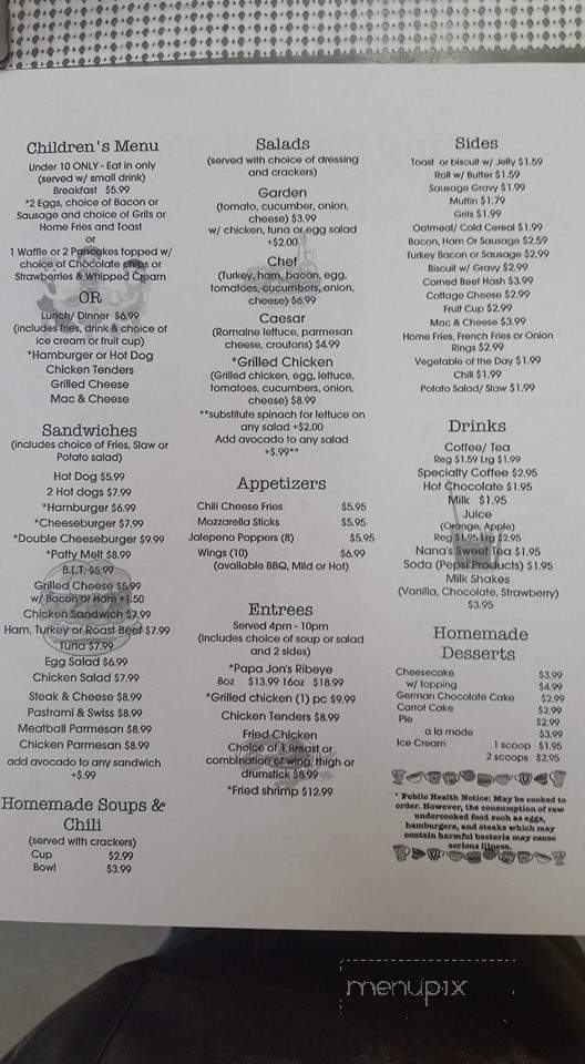Spring Garden Diner - Greensboro, NC menu_pic