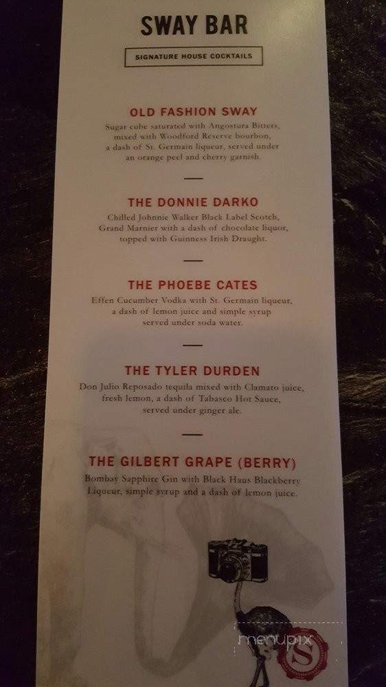 Sway Bar - Schiller Park, IL menu_pic