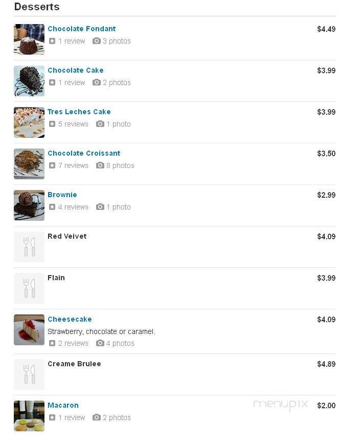 Sweet Desert Euro-Cafe - Tempe, AZ menu_pic
