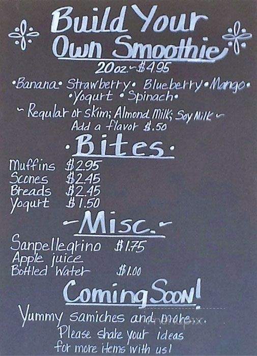Sweet Tees Coffee Shop - Olathe, KS menu_pic