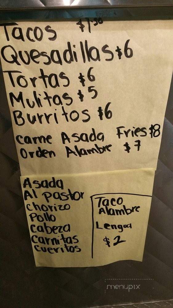 Tacos El Pimi - Los Angeles, CA menu_pic