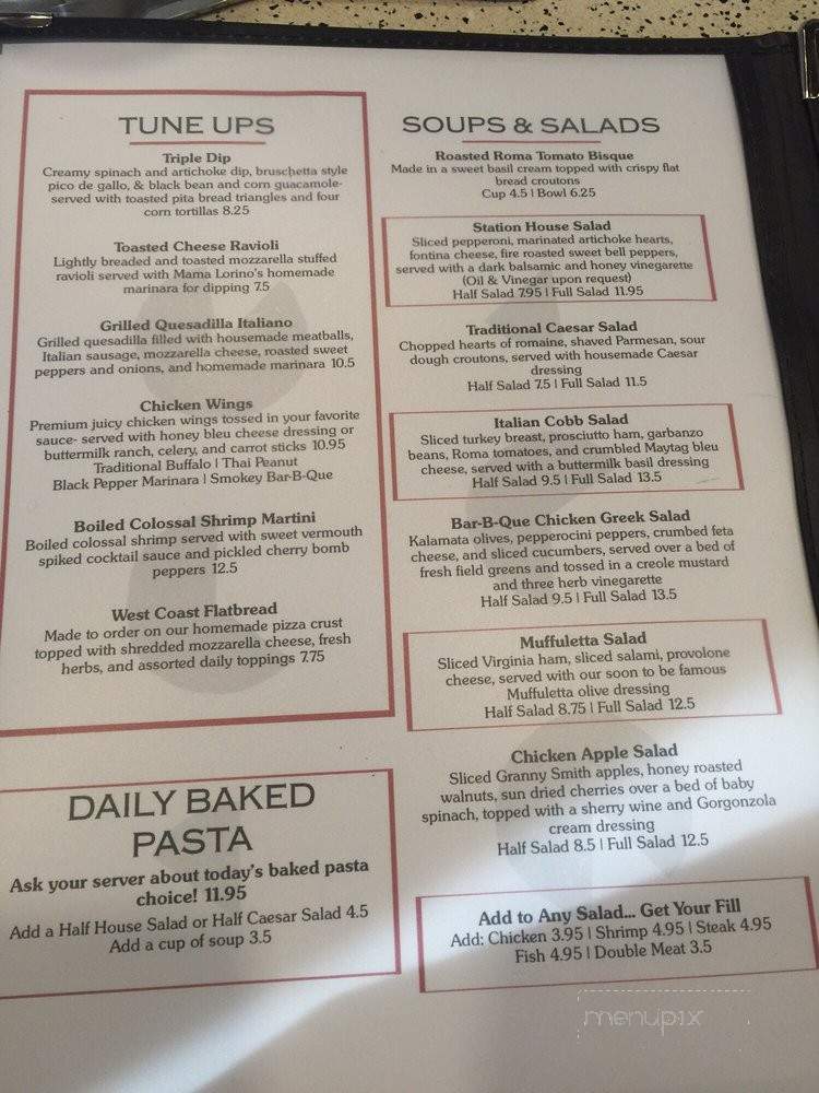 The Filling Station Bar and Grill - Birmingham, AL menu_pic