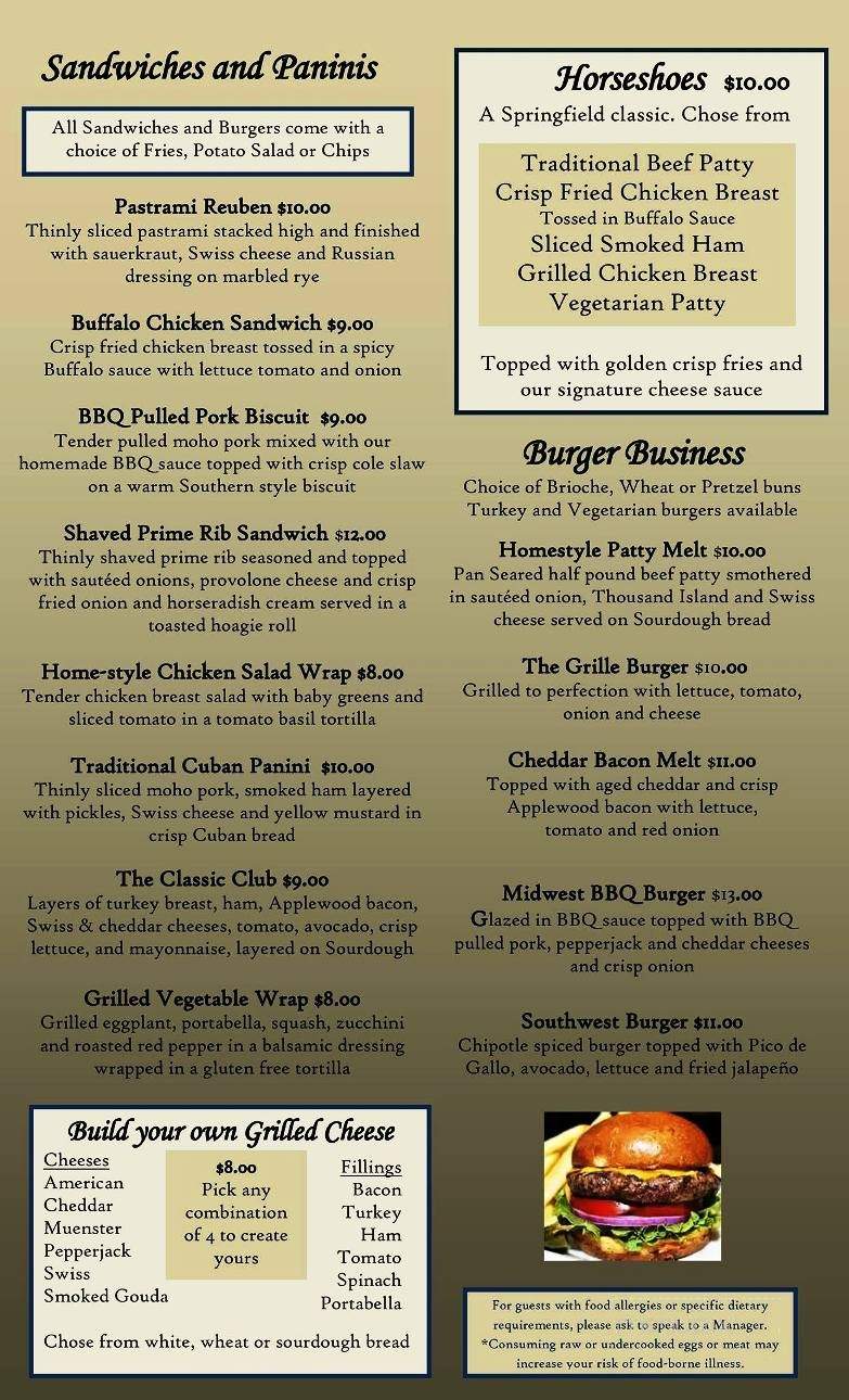 The Grille at City Centre - Springfield, IL menu_pic