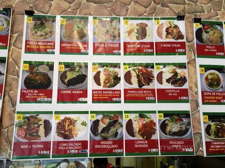 Tipicos Dona Gloria Restaurant - Sterling, VA menu_pic
