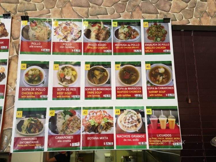 Tipicos Dona Gloria Restaurant - Sterling, VA menu_pic