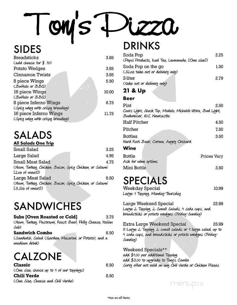 /26250652/Tonys-Pizza-Porterville-Menu-Porterville-CA - Porterville, CA