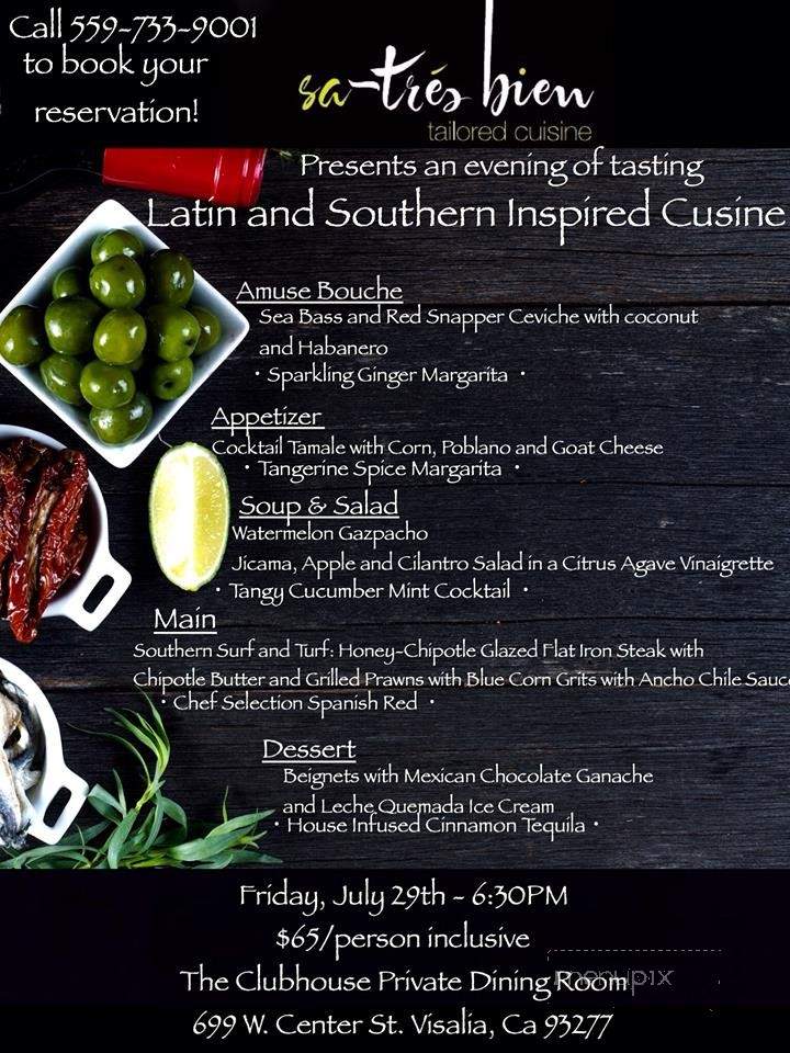 Tres Bien - Visalia, CA menu_pic
