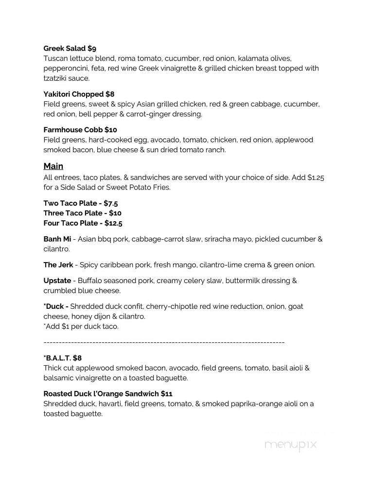 Voodoo Public House - Peru, IN menu_pic