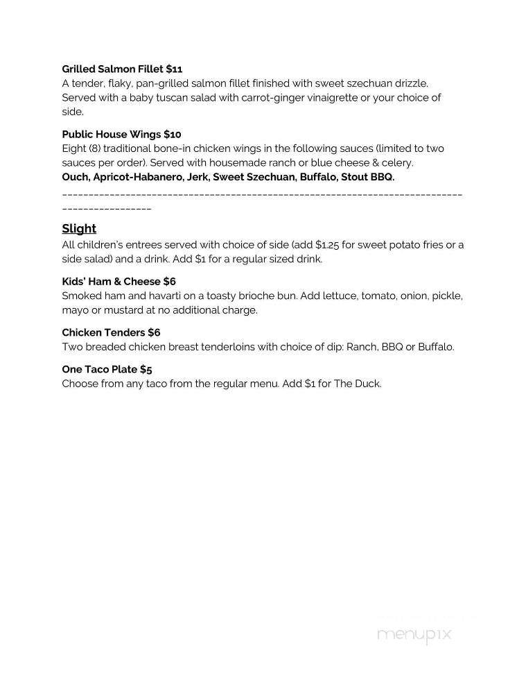 Voodoo Public House - Peru, IN menu_pic