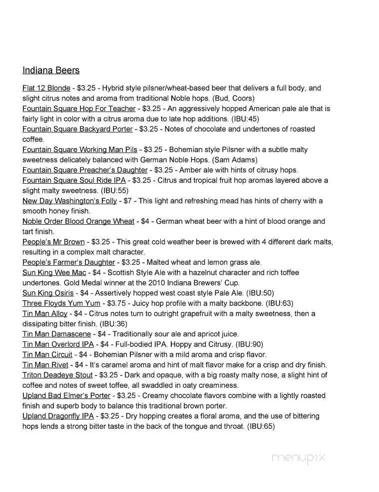 Voodoo Public House - Peru, IN menu_pic