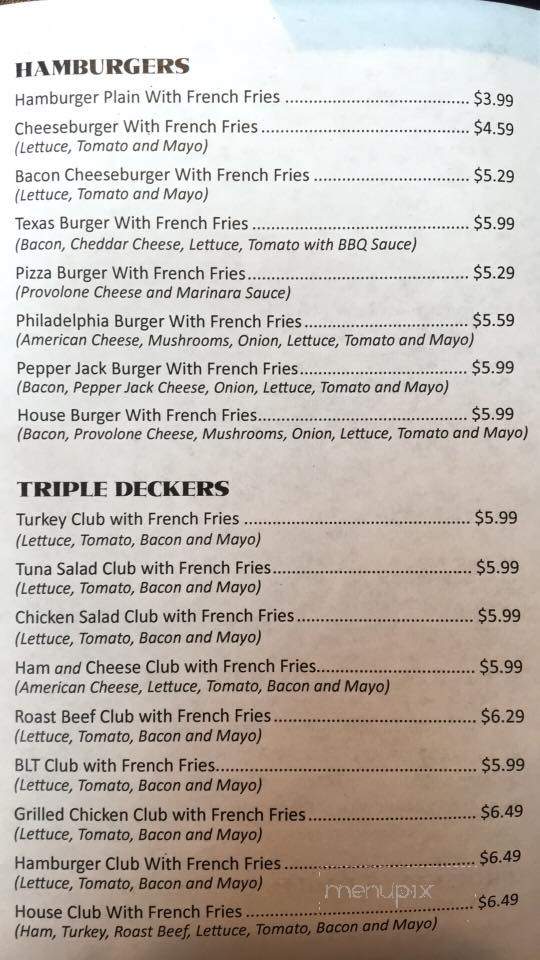 West York Sandwich House - York, PA menu_pic