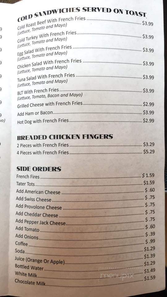 West York Sandwich House - York, PA menu_pic