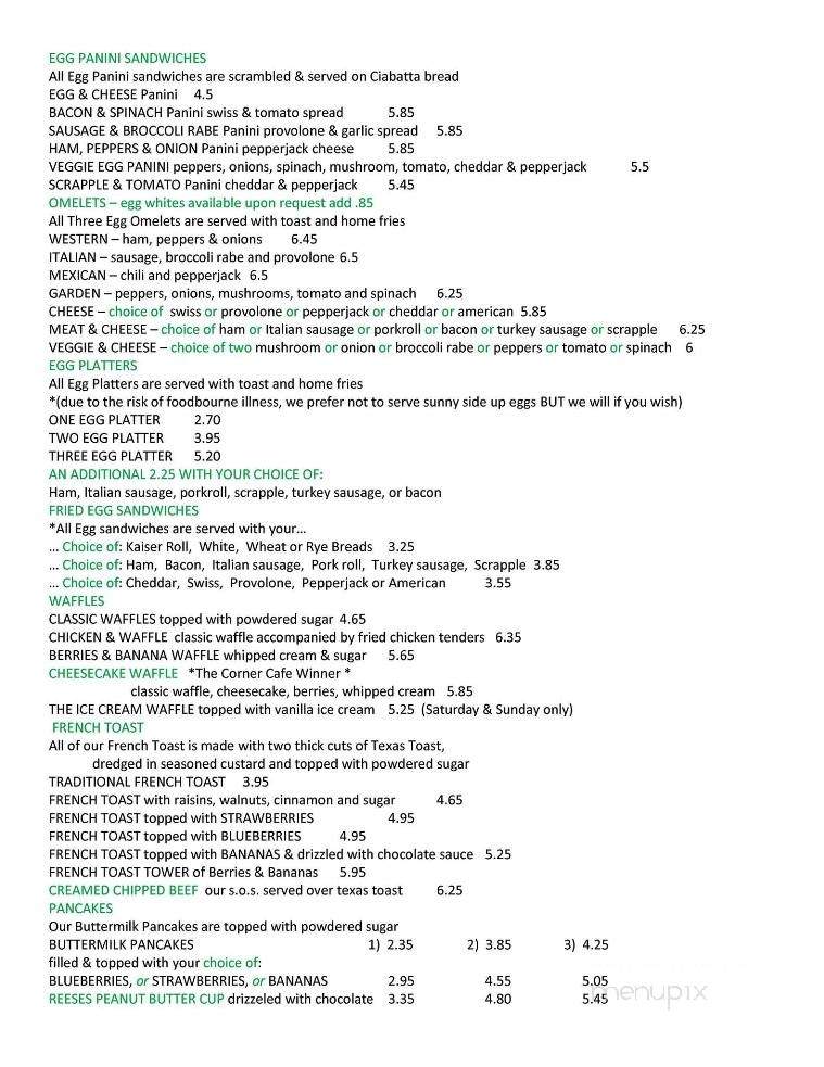 232 Corner Cafe - Richboro, PA menu_pic