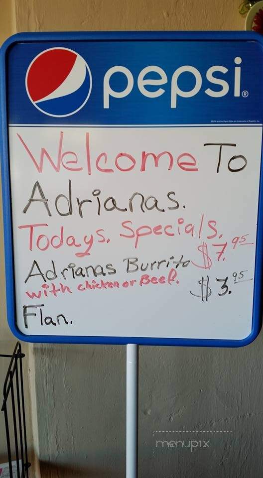 Adriana's Mexican Restaurant - Cottonwood, AZ menu_pic