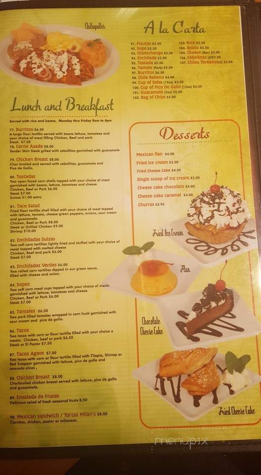 Asada Grill & Cantina - Griffith, IN menu_pic