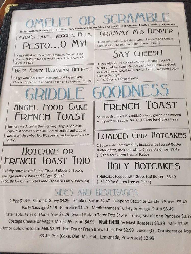 BarnBurner - Rocklin, CA menu_pic