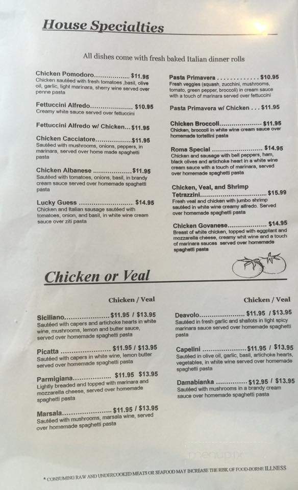 Bella Roma - Harrisonville, MO menu_pic