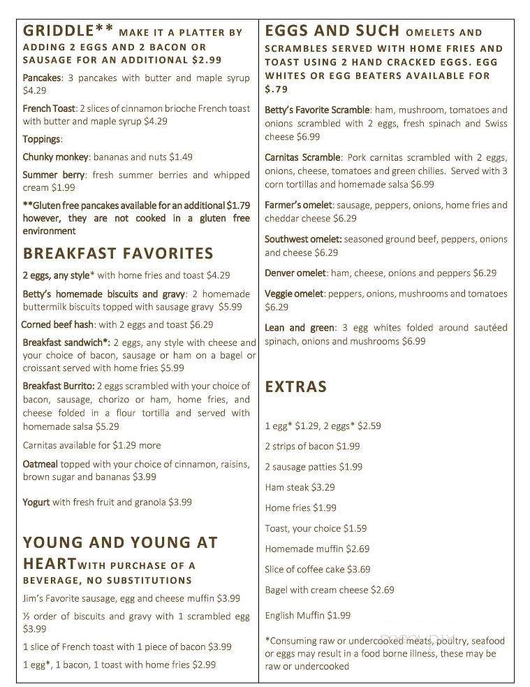 /26294971/Bettys-Rooster-Sun-Menu-City-AZ - Sun City, AZ
