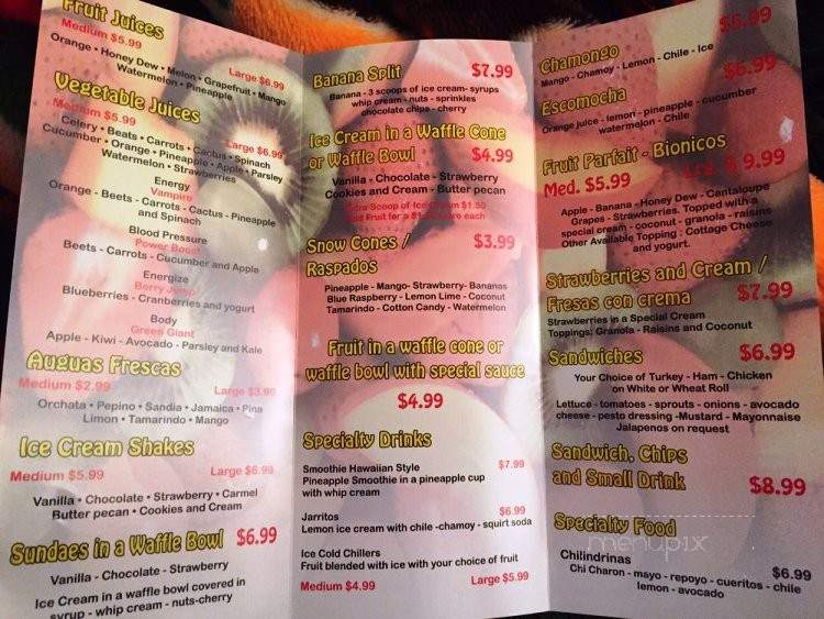 Blender Express Juice Bar - Pomona, CA menu_pic