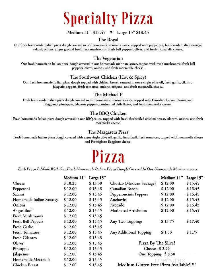 Borrello's Pizza And Pastaria - Carpinteria, CA menu_pic