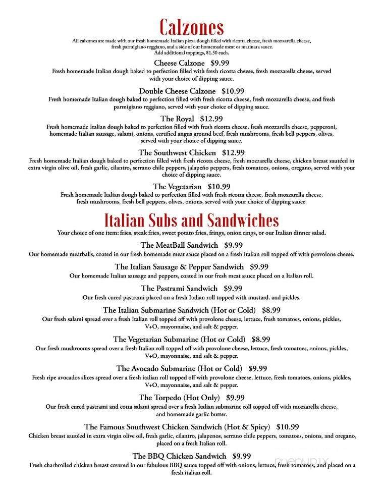 Borrello's Pizza And Pastaria - Carpinteria, CA menu_pic