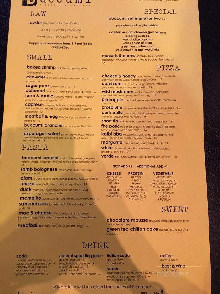 Buccumi - Rowland Heights, CA menu_pic