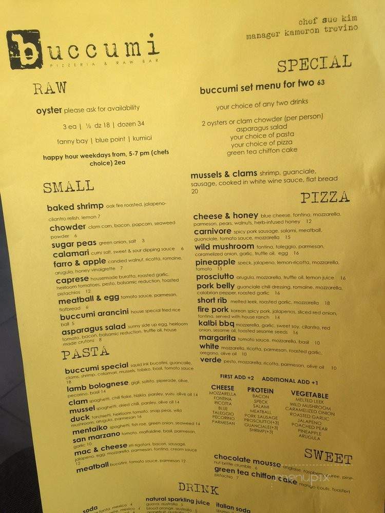 Buccumi - Rowland Heights, CA menu_pic