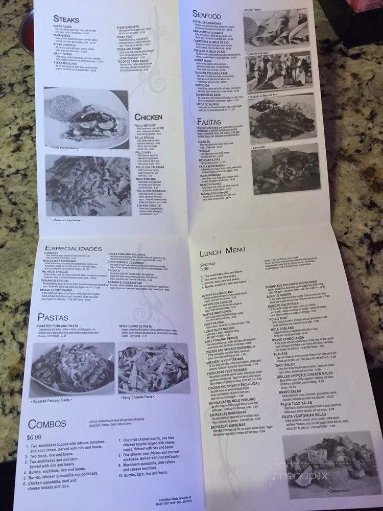 Cantina Bravo - Tahlequah, OK menu_pic