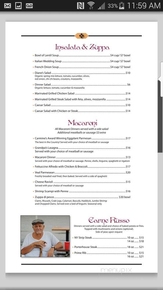 Carmine's Restaurant and Catering - Niagara Falls, NY menu_pic