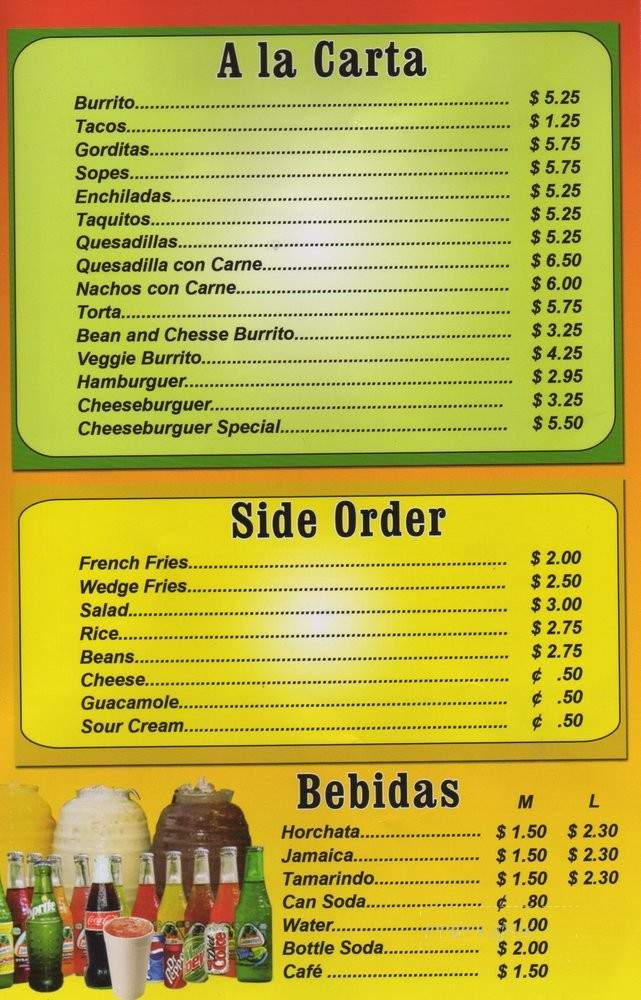 Carnitas Michoacanas #2 - Downey, CA menu_pic