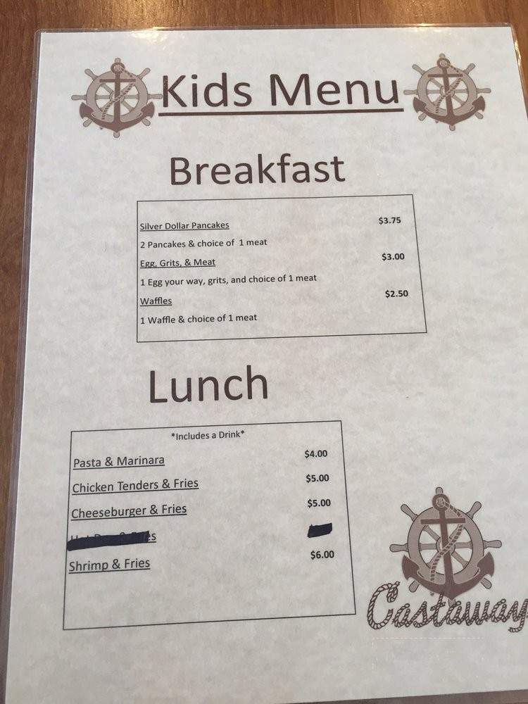 Castaway's Southern Cuisine - Mexico Beach, FL menu_pic