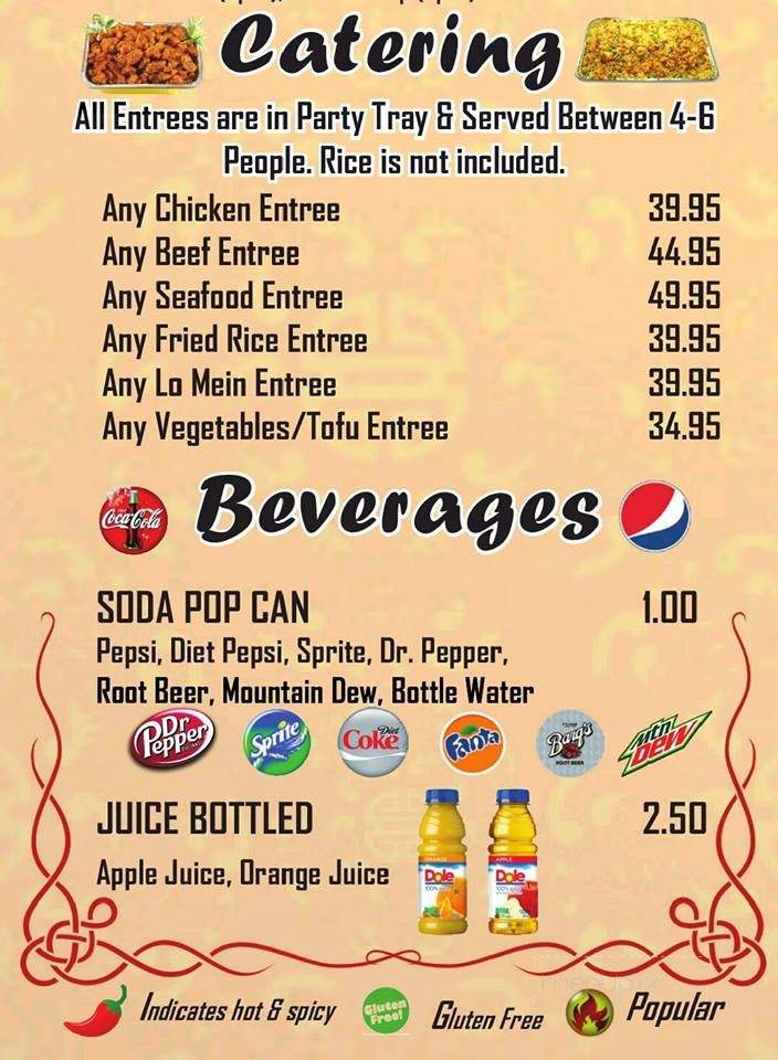 Chinese Lucky Dragon Food Cart - Happy Valley, OR menu_pic