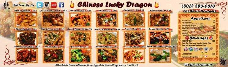 Chinese Lucky Dragon Food Cart - Happy Valley, OR menu_pic