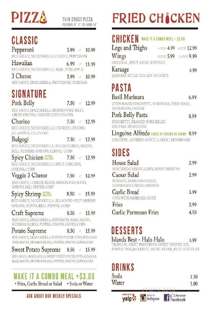 Craft Pizza n Chicken - Los Angeles, CA menu_pic