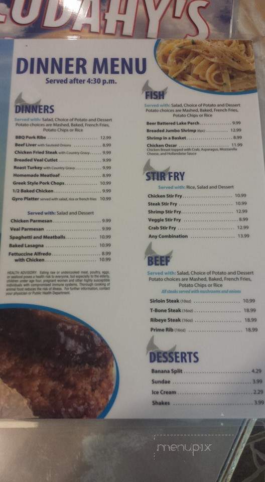 Cudahy Pancake House - Cudahy, WI menu_pic