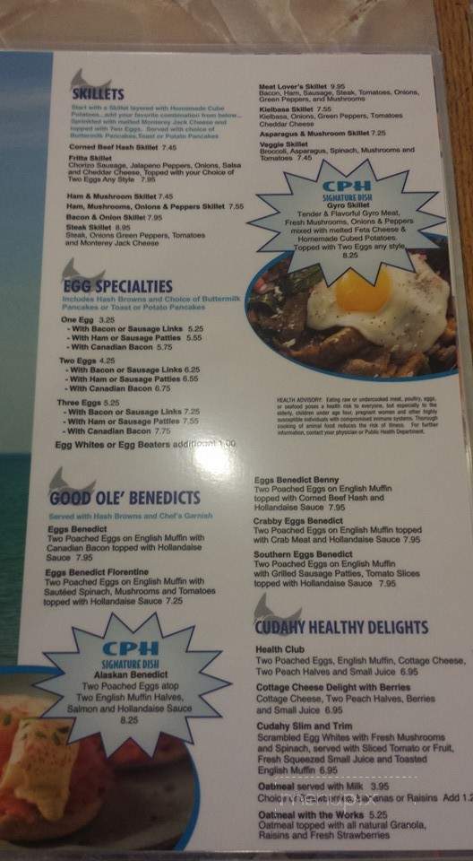 Cudahy Pancake House - Cudahy, WI menu_pic