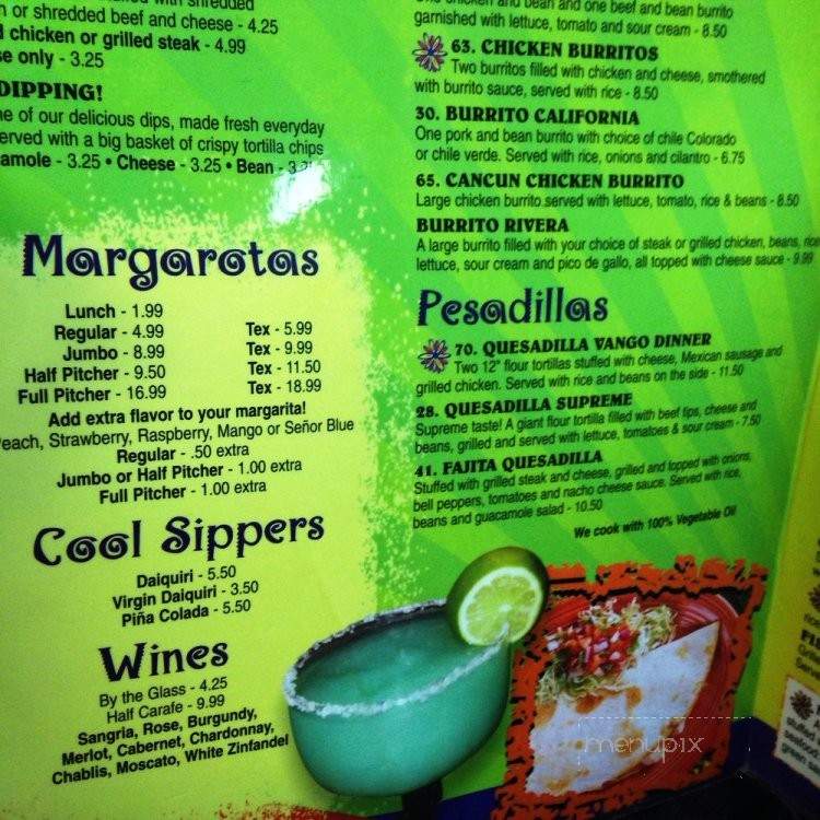 Dona Margarolas - Yellow Springs, OH menu_pic