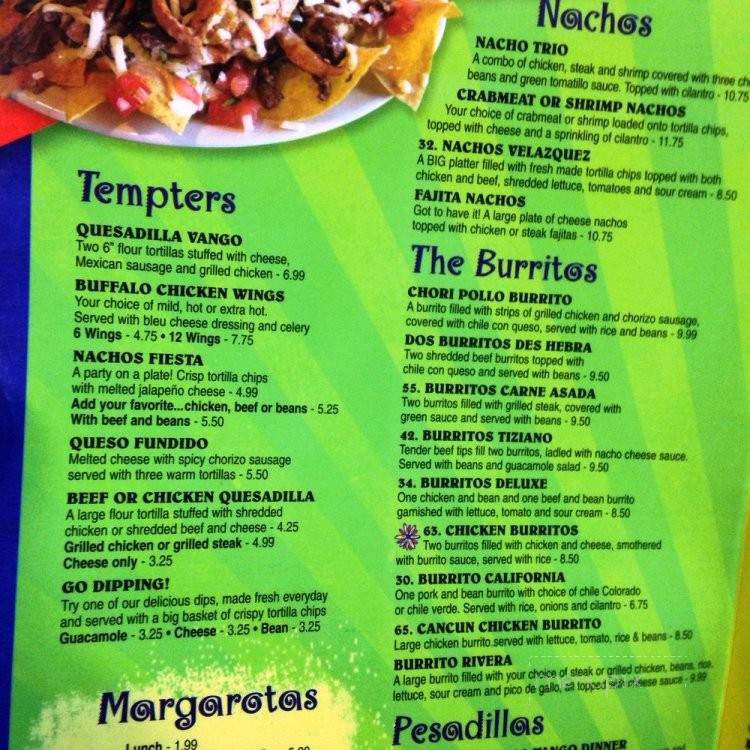 Dona Margarolas - Yellow Springs, OH menu_pic