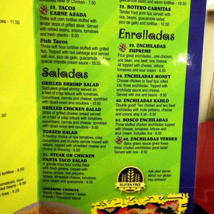 Dona Margarolas - Yellow Springs, OH menu_pic