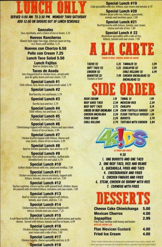 Don Patron Mexican Grill - Altoona Pa, PA menu_pic